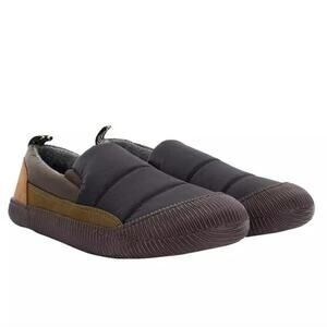 Staheekum Men’s Puff Slip On Shoes Black Quilted Insulated Slipper NWT Size 12